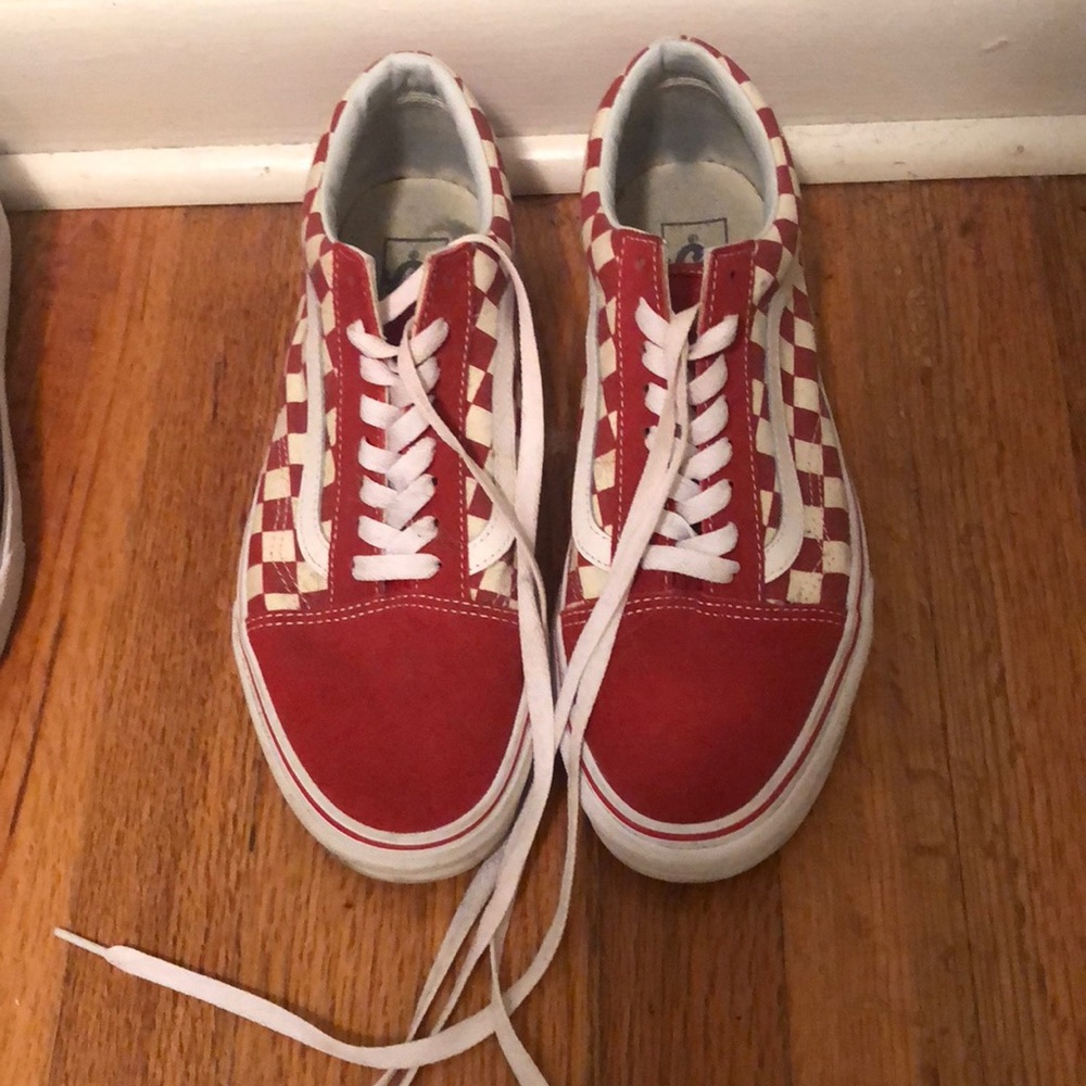 Vans red checkered